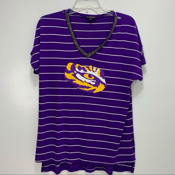 LSU Gameday Couture beaded blouse - Picture 1 of 7